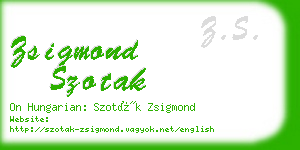 zsigmond szotak business card